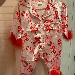 Festive Red and White Baby Pajamas